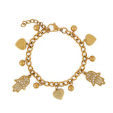 Pulseira Corrente Pingente Coração