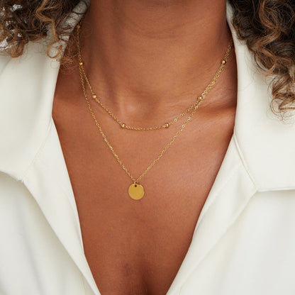 Colar Duplo Medalha Paty