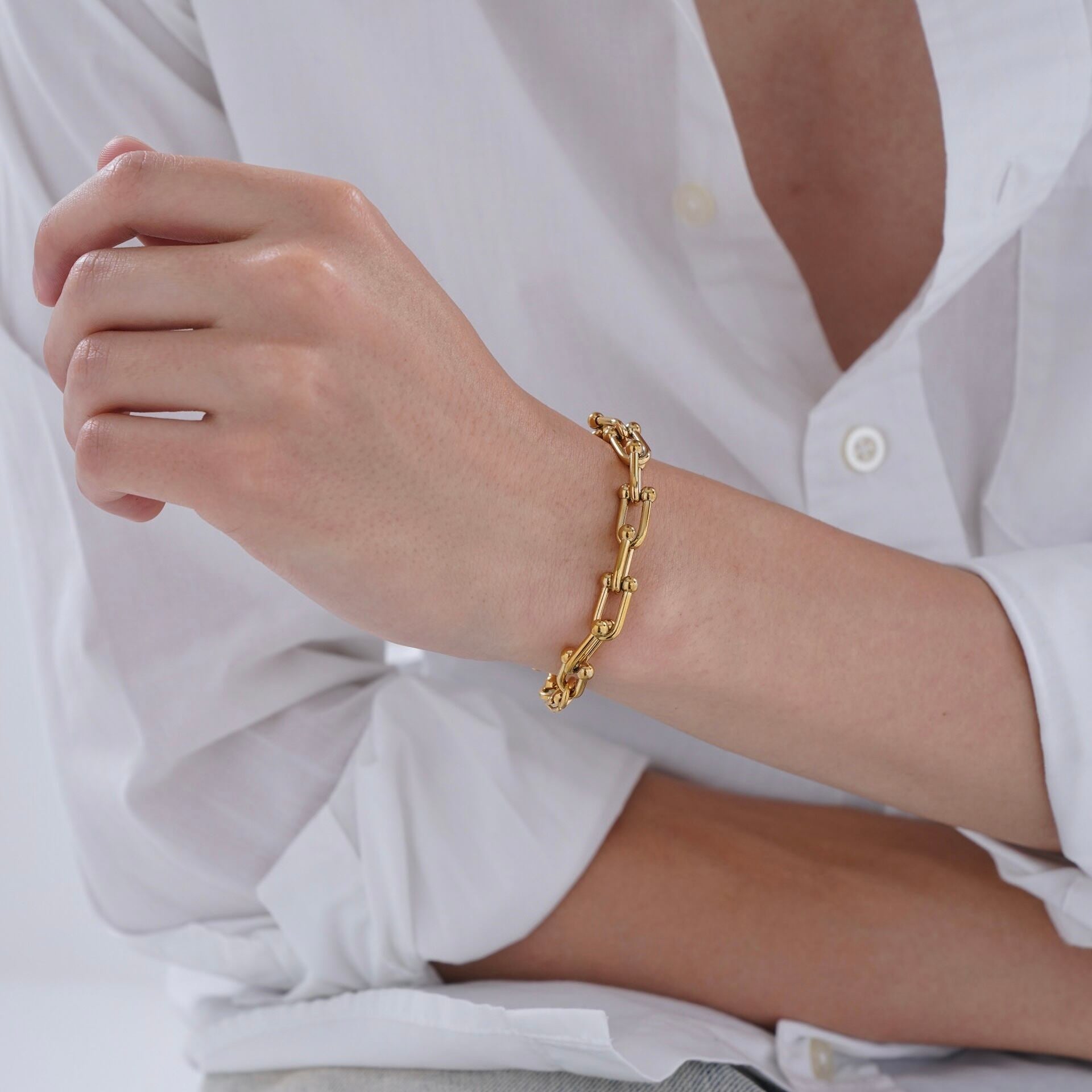 Pulseira de Elos Médios Inspiração Tiffany