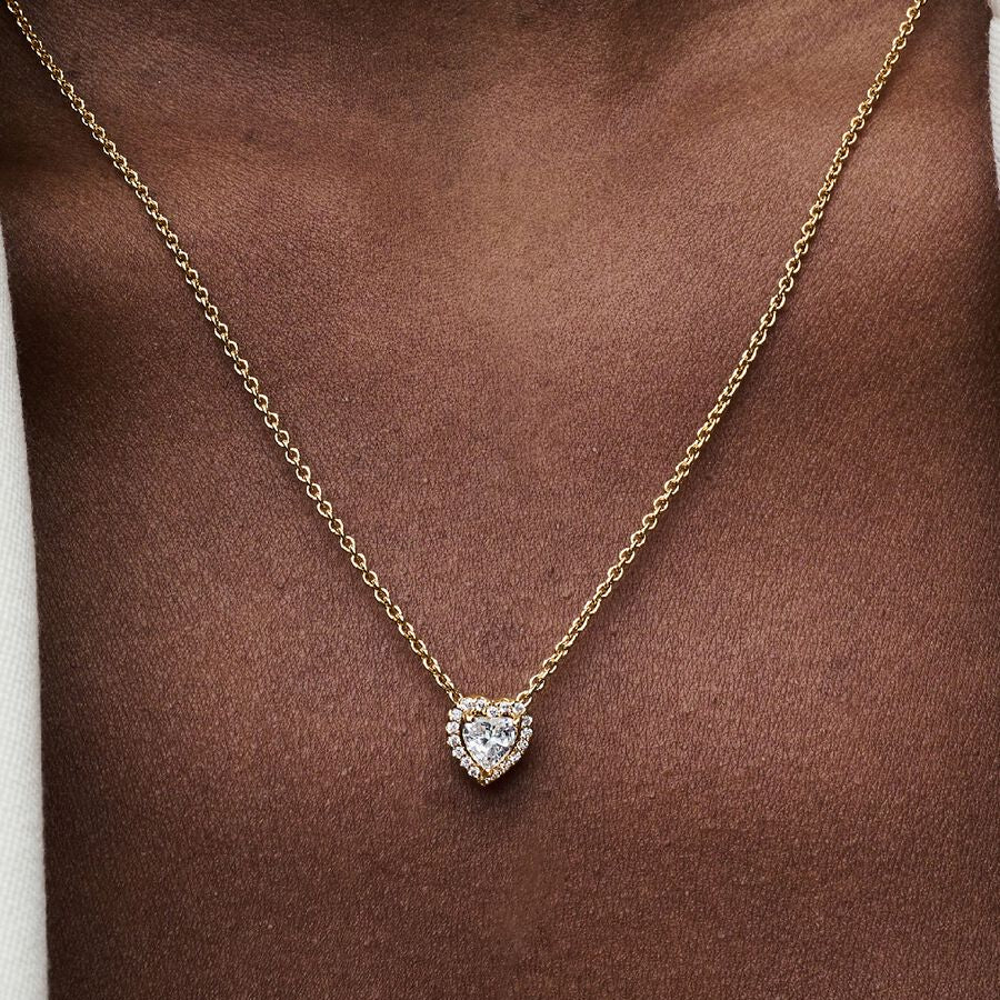 Colar Coração Cintilante Inspiração Pandora