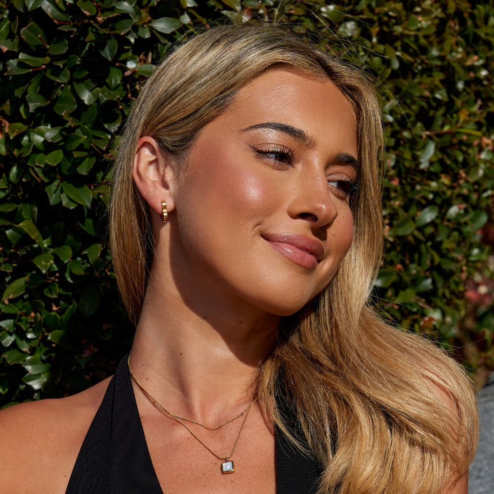 Brincos de Argola Coração Banhado em Ouro 18k e Prata