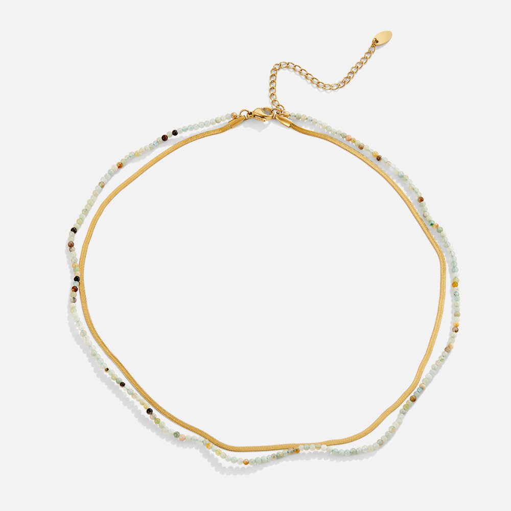 Colar Mix Stone Banhado em Ouro 18k