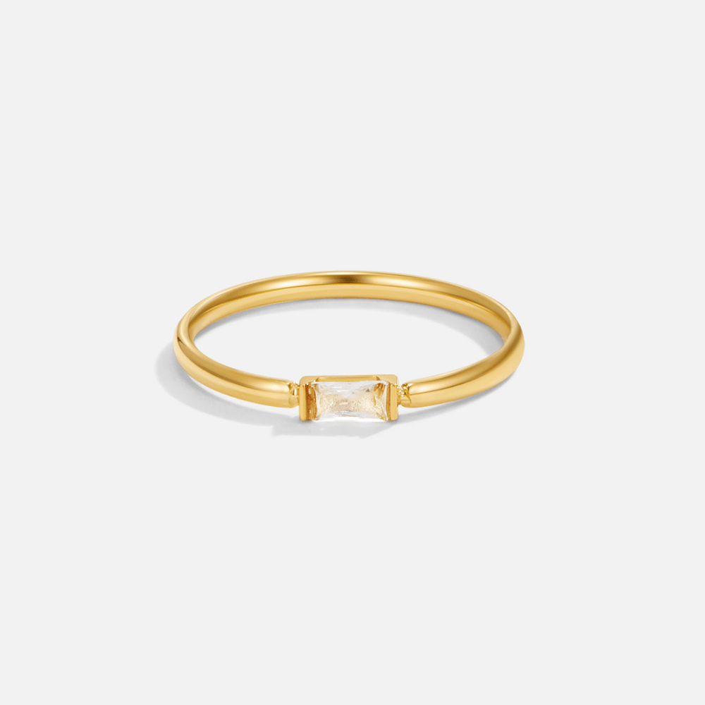 Anel Minimalista Banhado em Ouro 18k