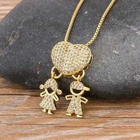 Colar Mãe de Casal Zircônia Olyne