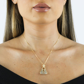 Colar Nossa Senhora Banhado em Ouro 18k