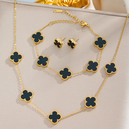 Conjunto Van Cleef Banhado em Ouro 18k