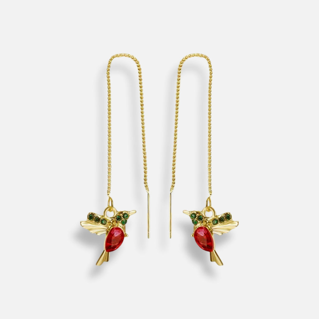 Brinco Beija-Flor Cristal Aneve