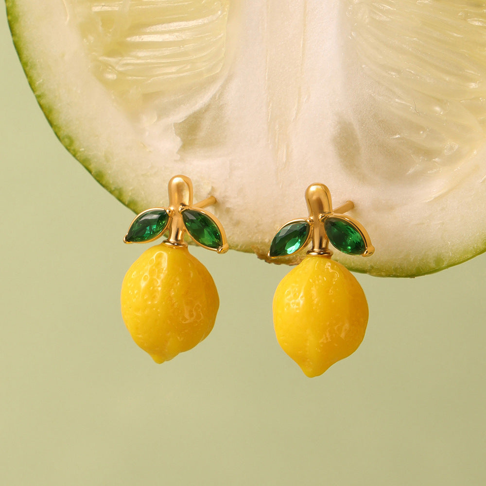 Brinco Lemon Minimalista Zircônia Sarah
