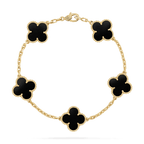 Pulseira Trevo Onix Ziane - Auriella Joias