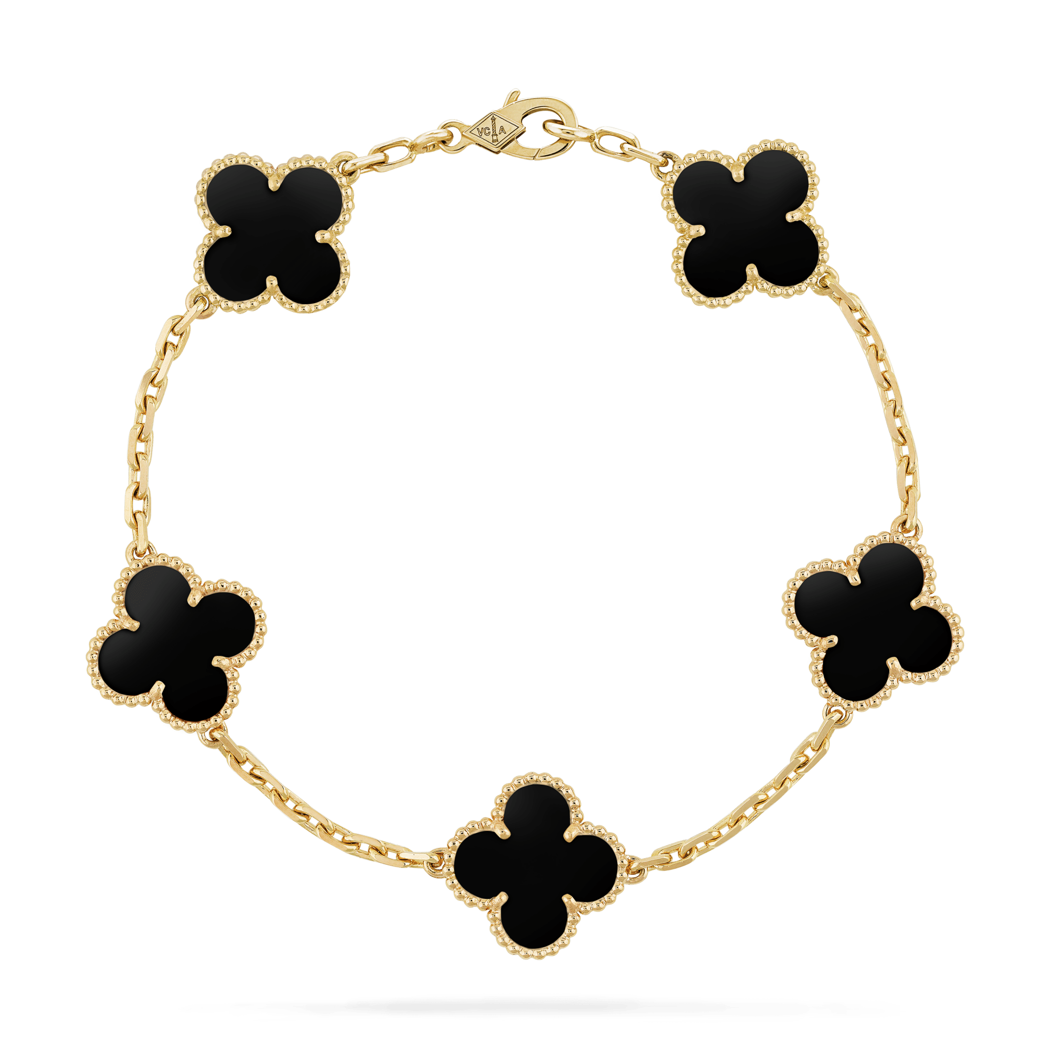 Pulseira Trevo Onix Ziane - Auriella Joias