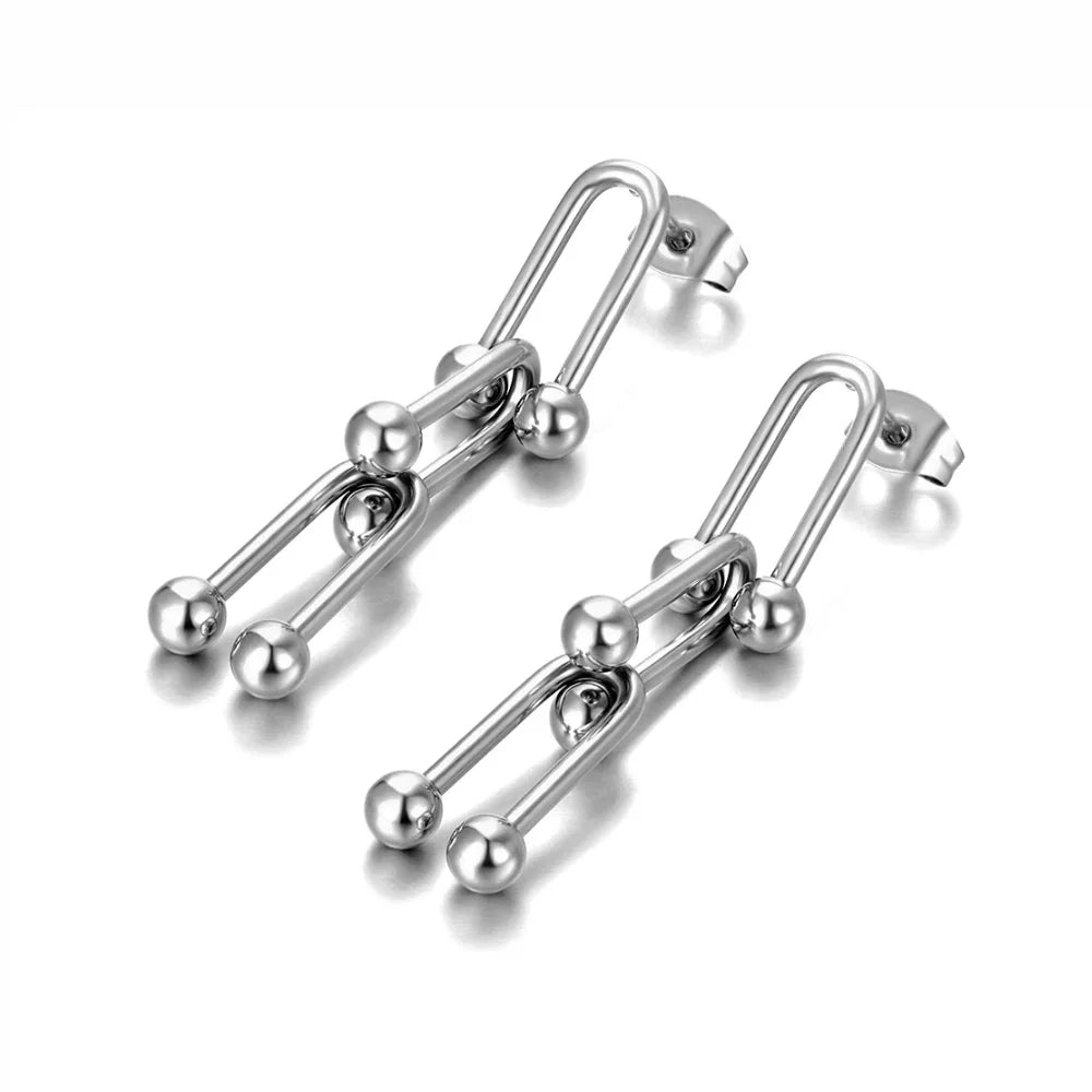 Brinco de Elos Médios Inspiração Tiffany