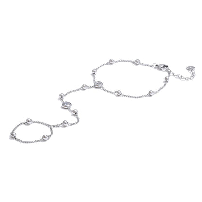 Pulseira Hand Chain Zircônia Mari