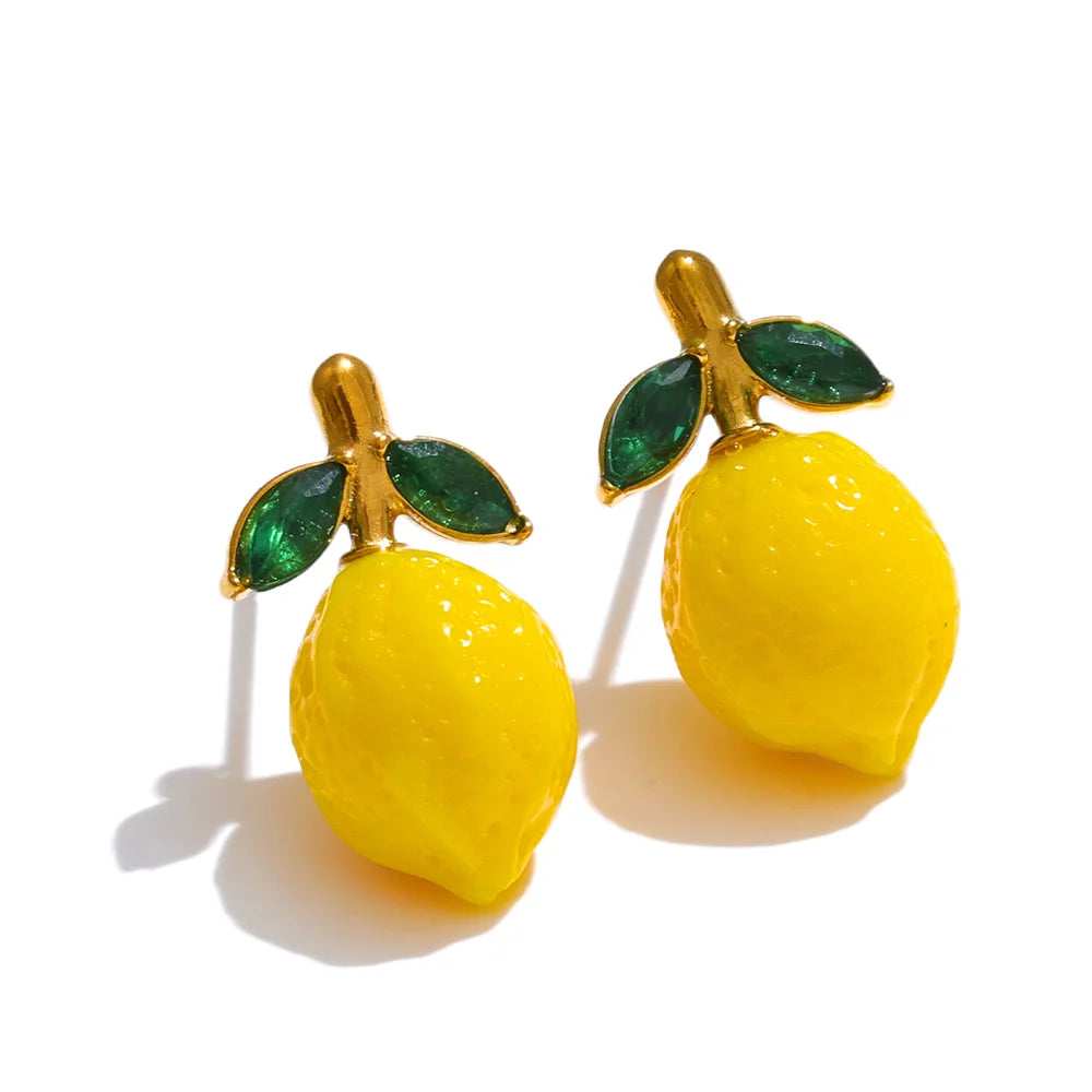 Brinco Lemon Minimalista Zircônia Sarah