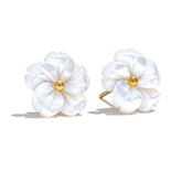 Brinco Flor Branca Íris
