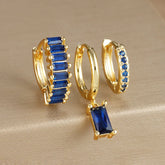 Conjunto Brincos Zircônia Argolas Liora