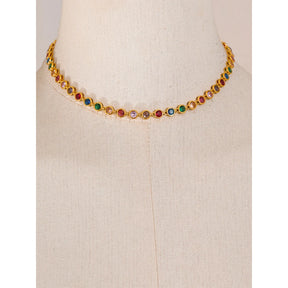 Colar Choker Zircônia Yolin