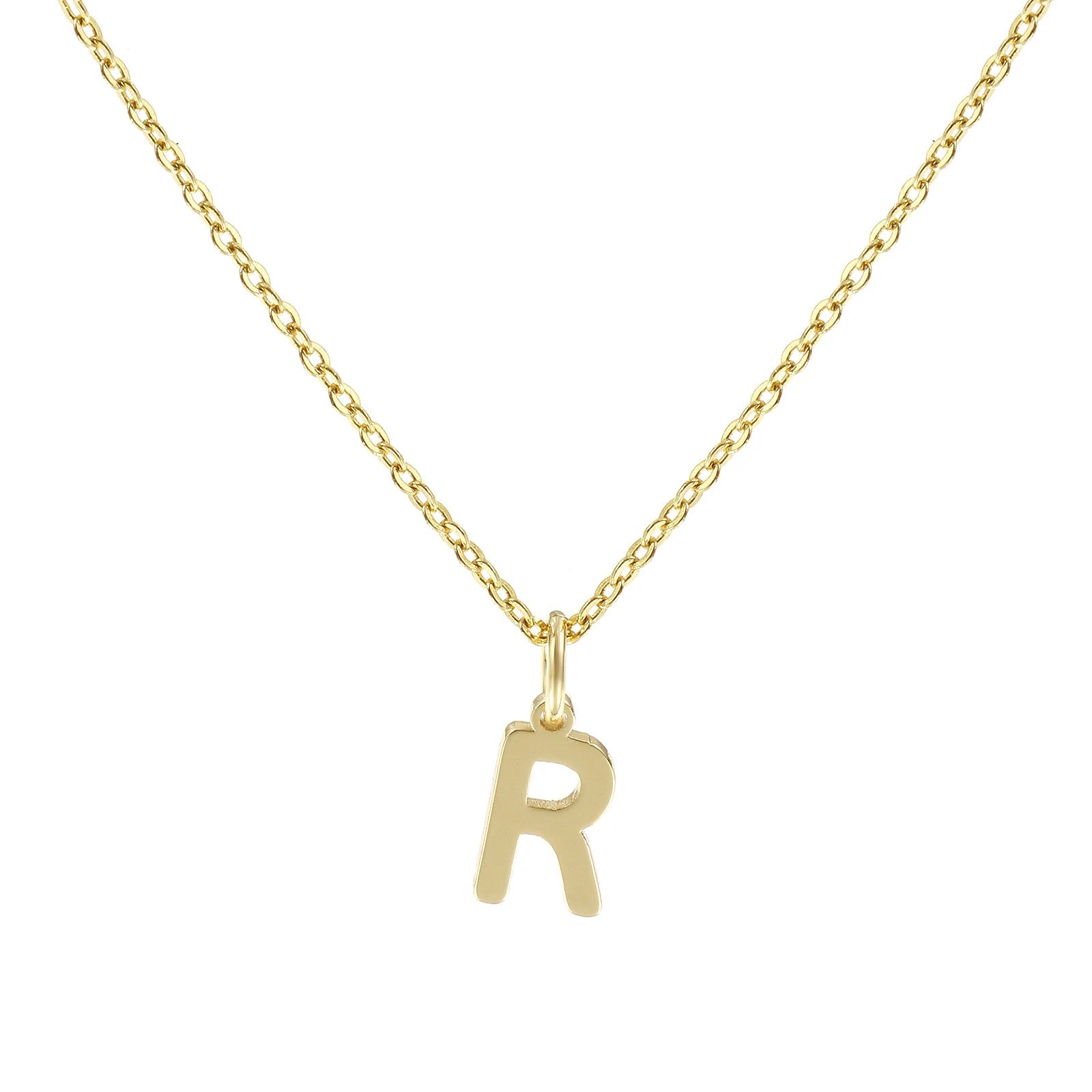 Colar Inicial Clássico Banhado em Ouro 18k