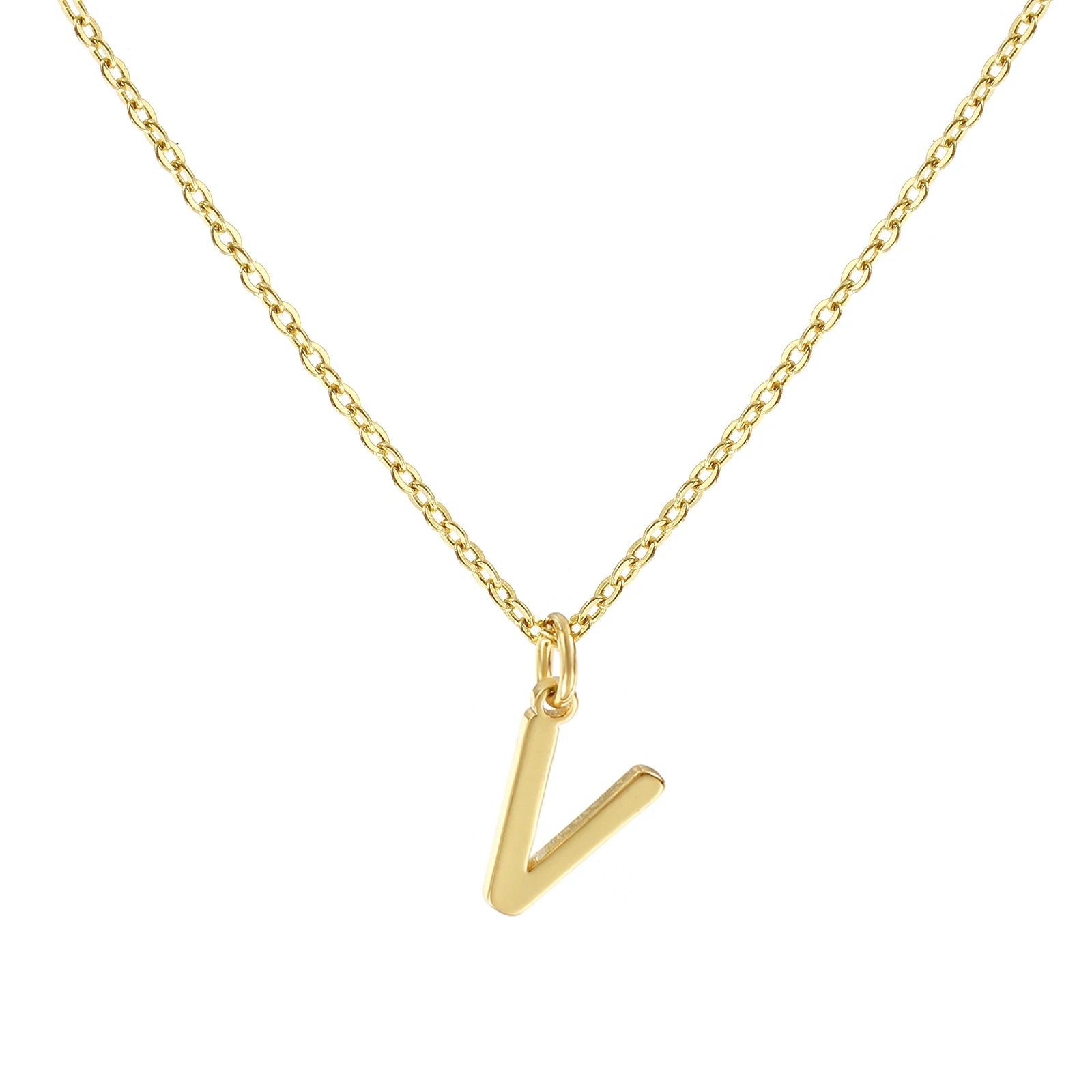 Colar Inicial Clássico Banhado em Ouro 18k