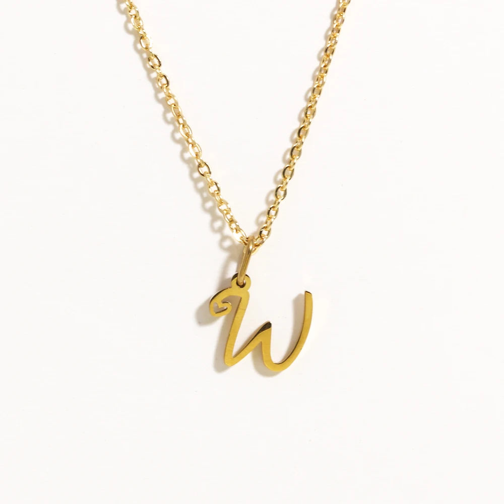 Colar Inicial Coração Banhado em Ouro 18k