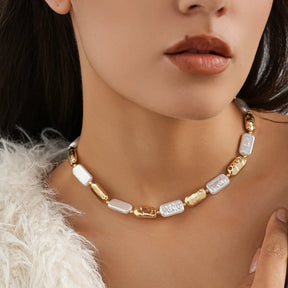 Colar Choker Pérola Fabi
