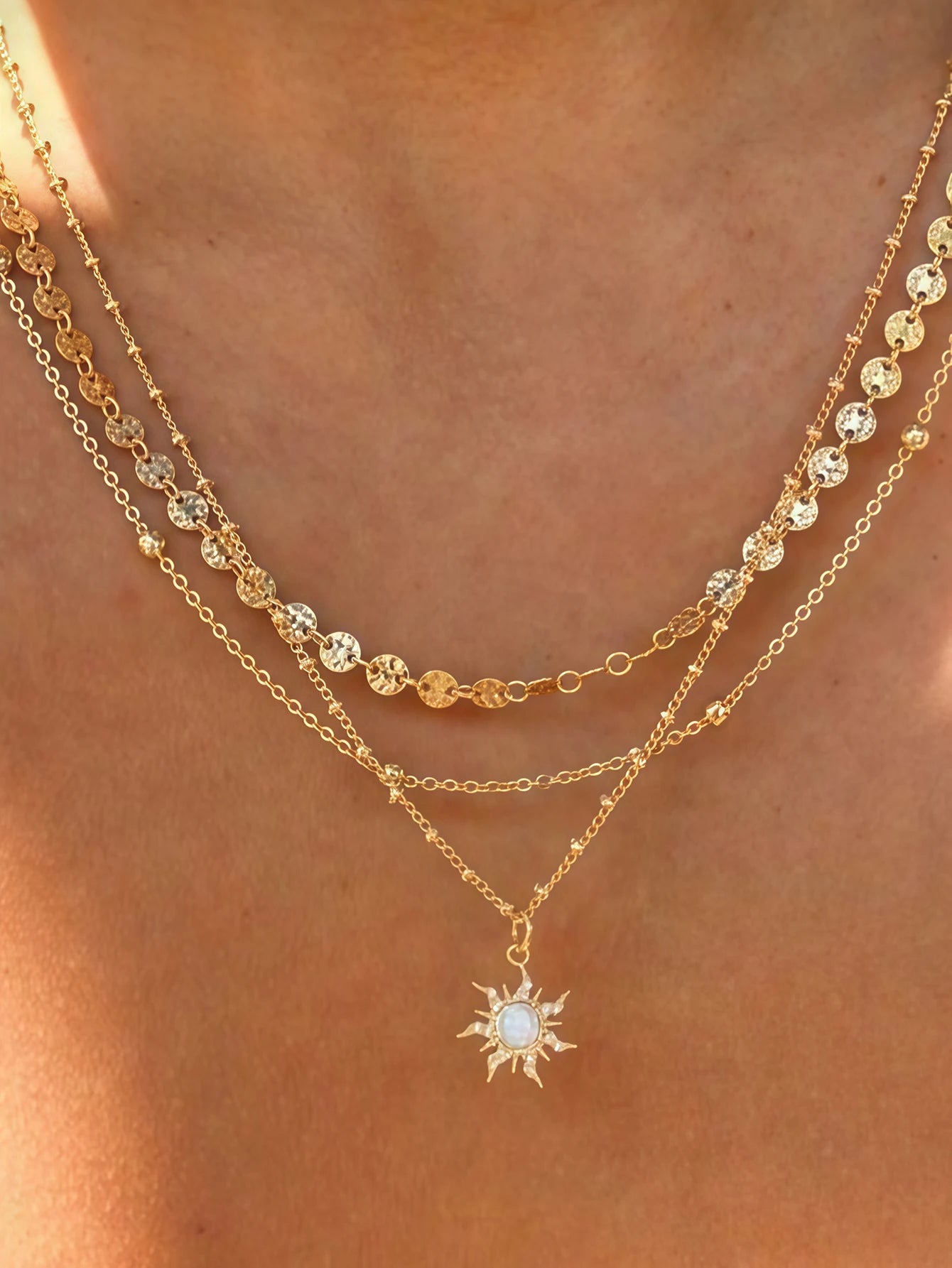 Colar Triplo Sol Val