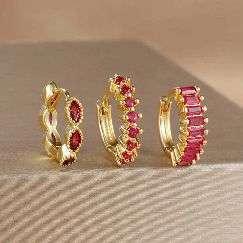 Conjunto Mini Brincos Argola Hana
