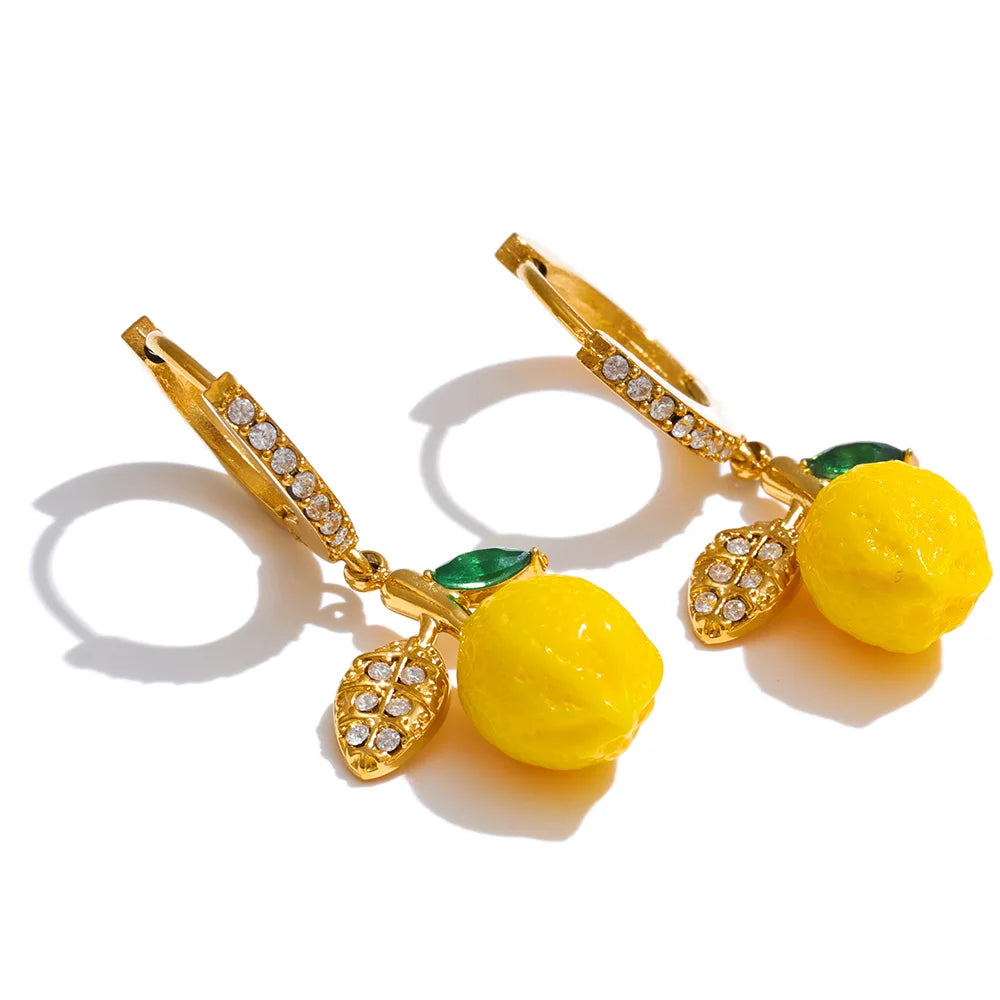 Brinco Lemon Argola Zircônia Sarah
