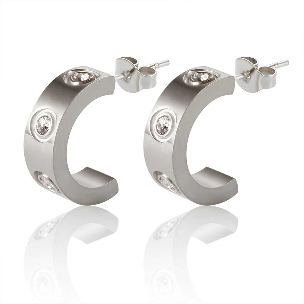 Brinco Inspiração Cartier Zircônia Celine