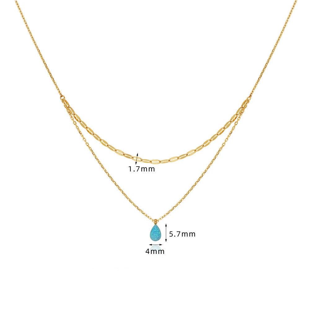 Colar Pedra Blue Thaty