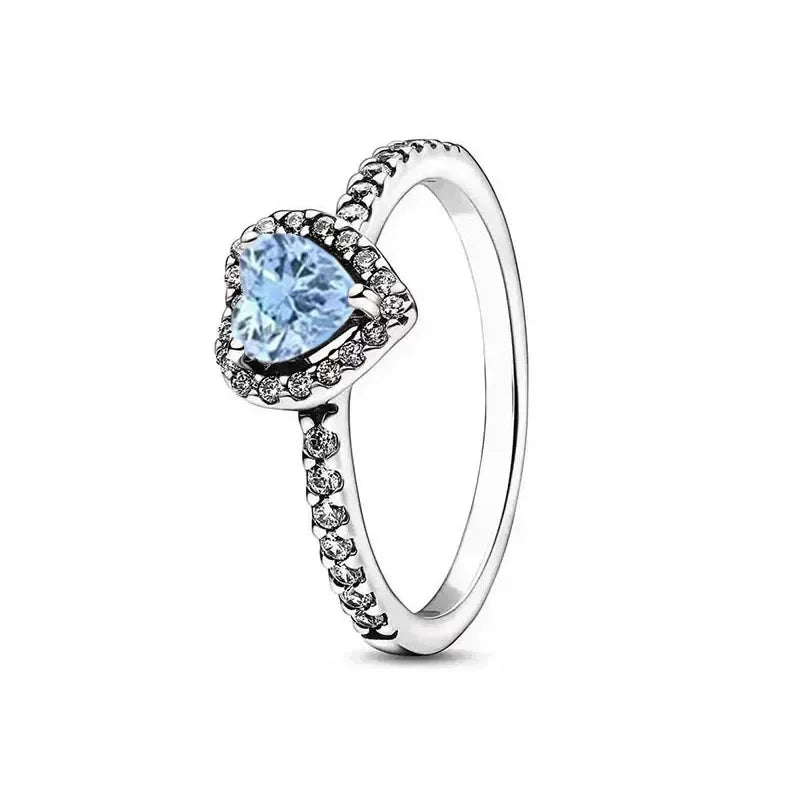 Anel Coração Cintilante Inspiração Pandora