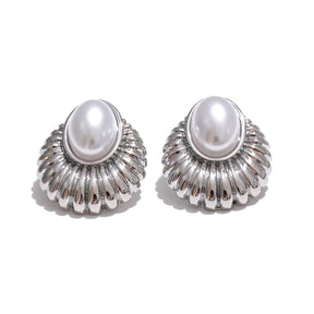 Brinco Oval Pearls Isolde