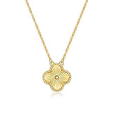 Colar Trevo Onix Calia