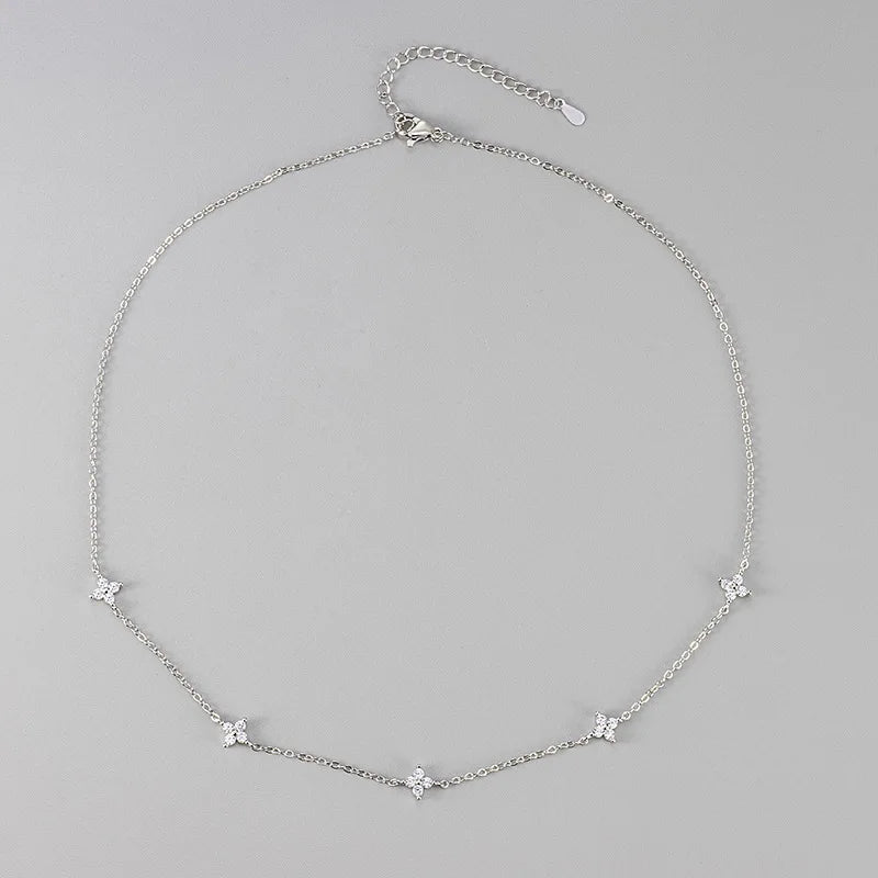 Colar Choker Minimalista Zircônia Olivia