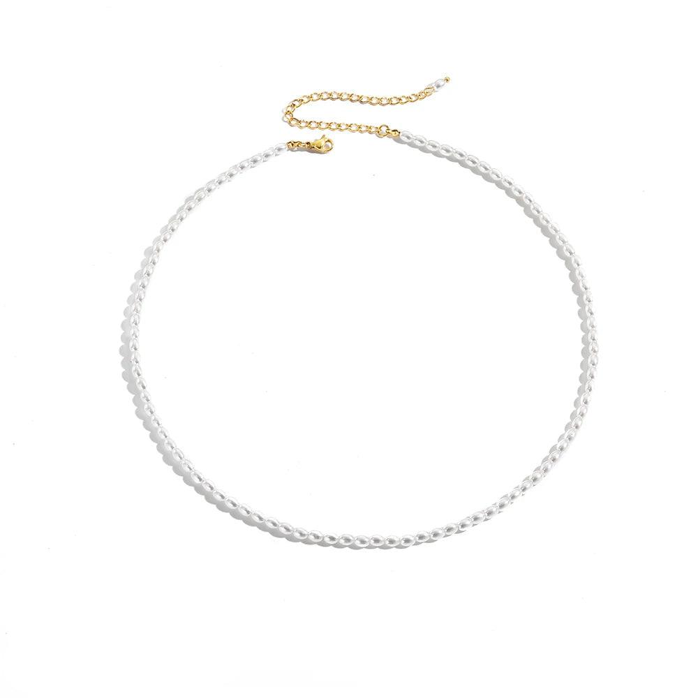 Colar Choker Pérola Água Doce Any