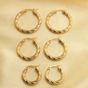 Trio de Argola Trançado Kiva