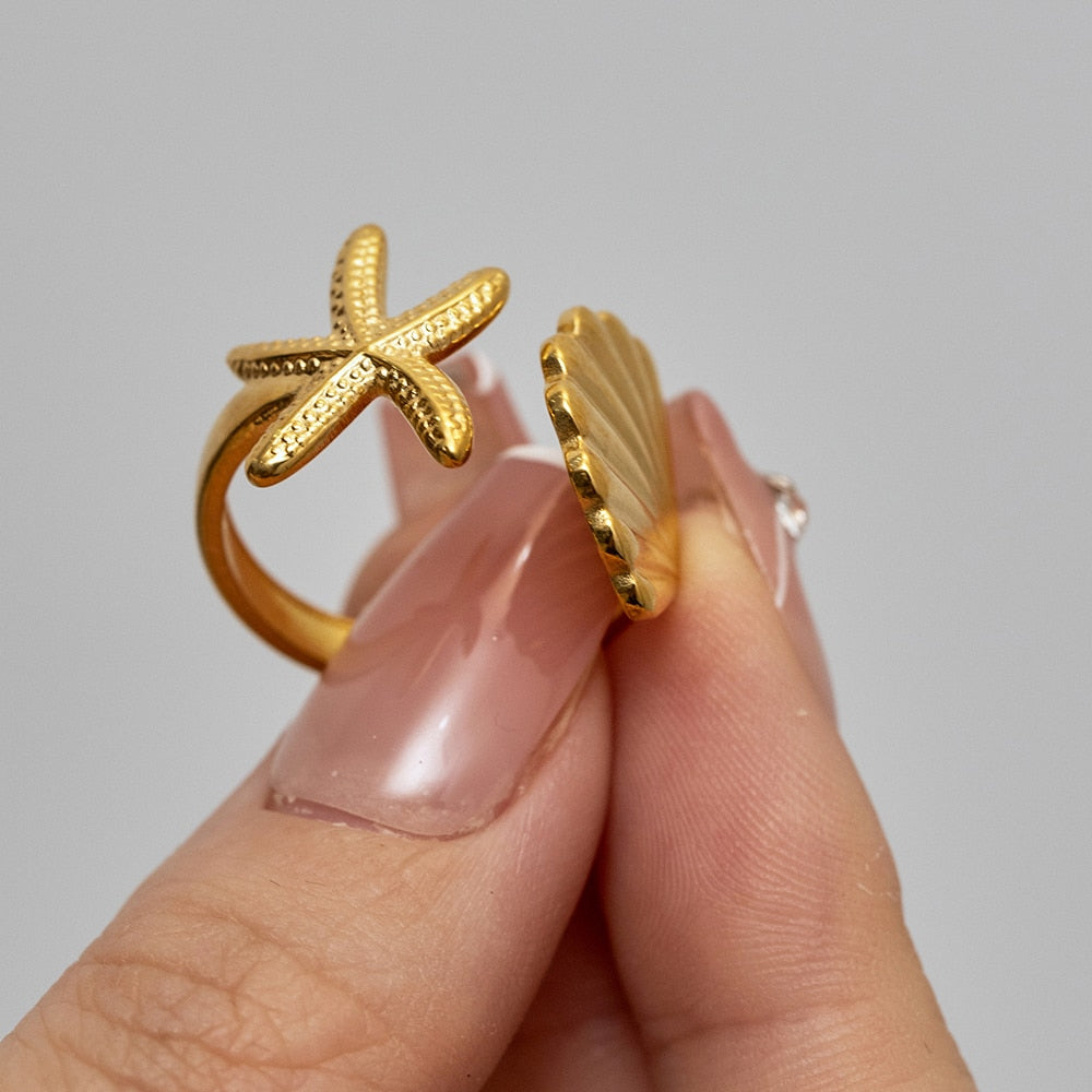 Anel Estrela do Mar Ajustável Hani