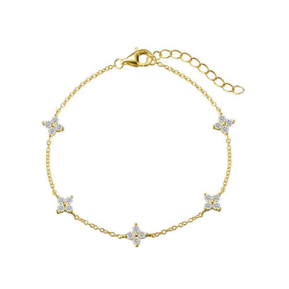 Pulseira Minimalista Zircônia Banhado em Ouro 18k