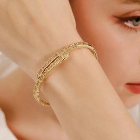 Bracelete Serpente Zircônia Brielle