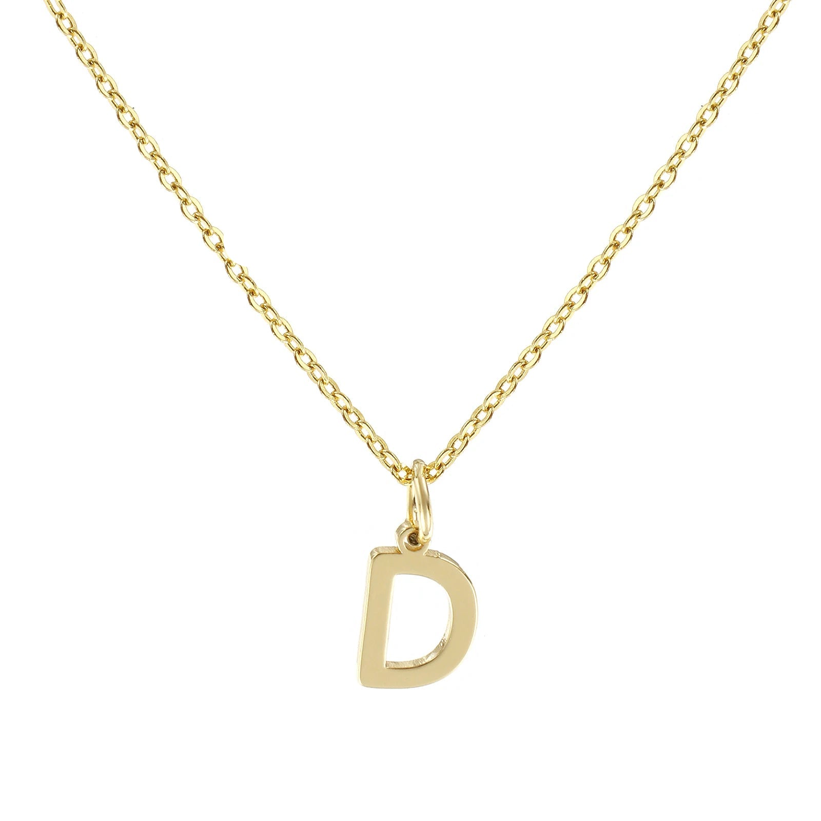 Colar Inicial Clássico Banhado em Ouro 18k