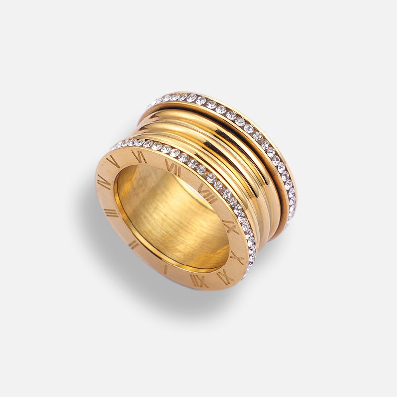 Anel Aliança Luxo Romano Ilana