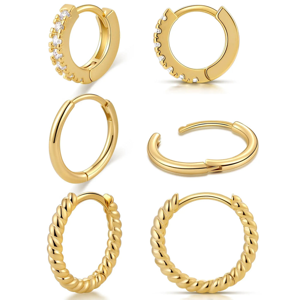 Trio de Brincos Mini Qeli - Auriella Joias