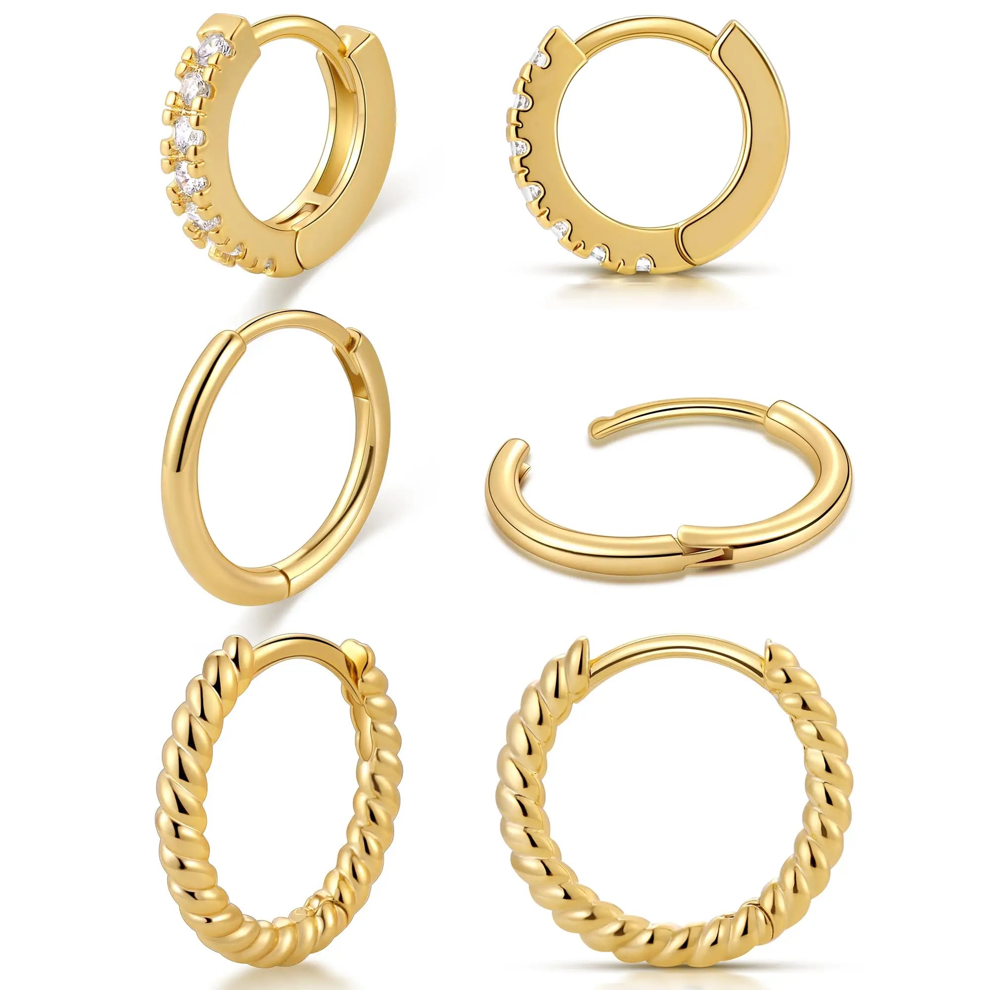 Trio de Brincos Mini Qeli - Auriella Joias