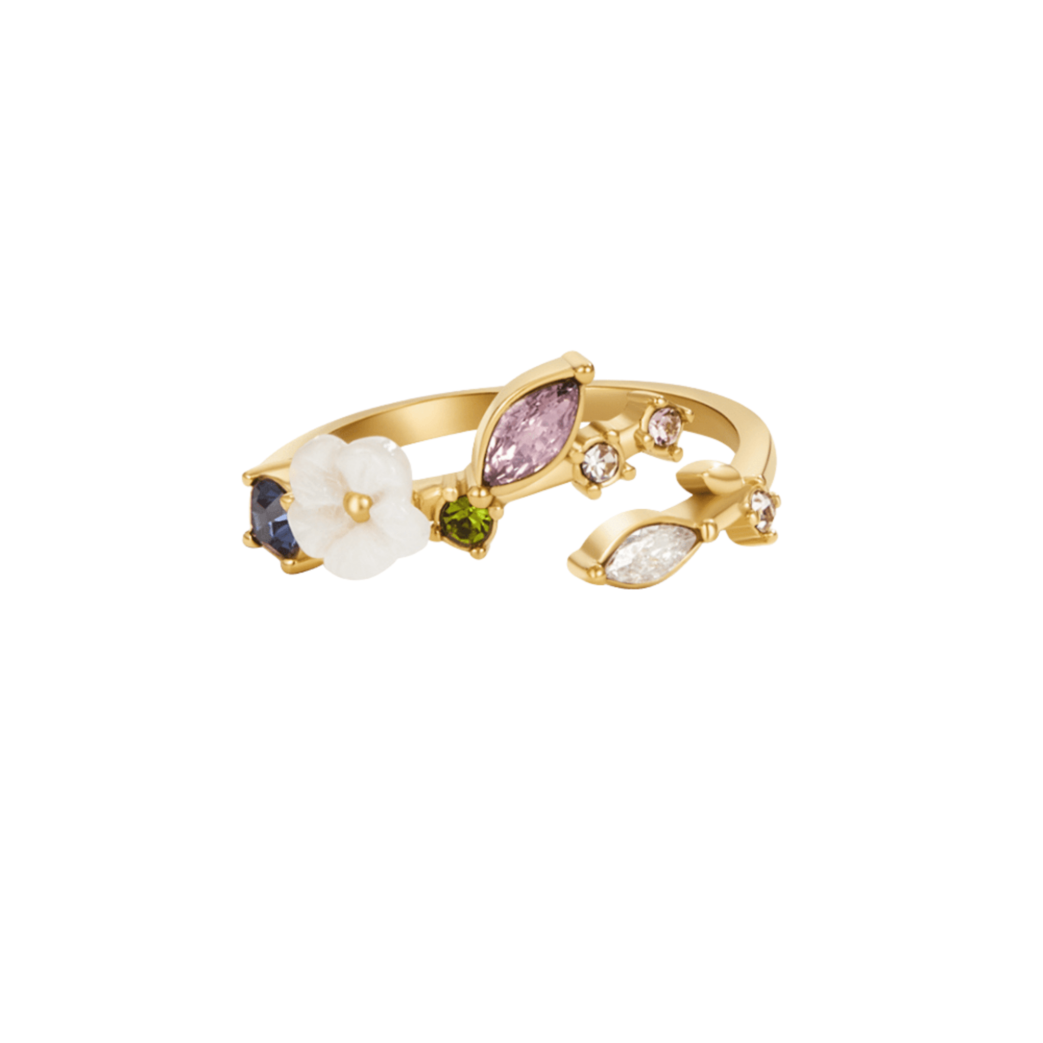 Anel Blossom Zircônia Ajustável Sussy - Auriella Joias