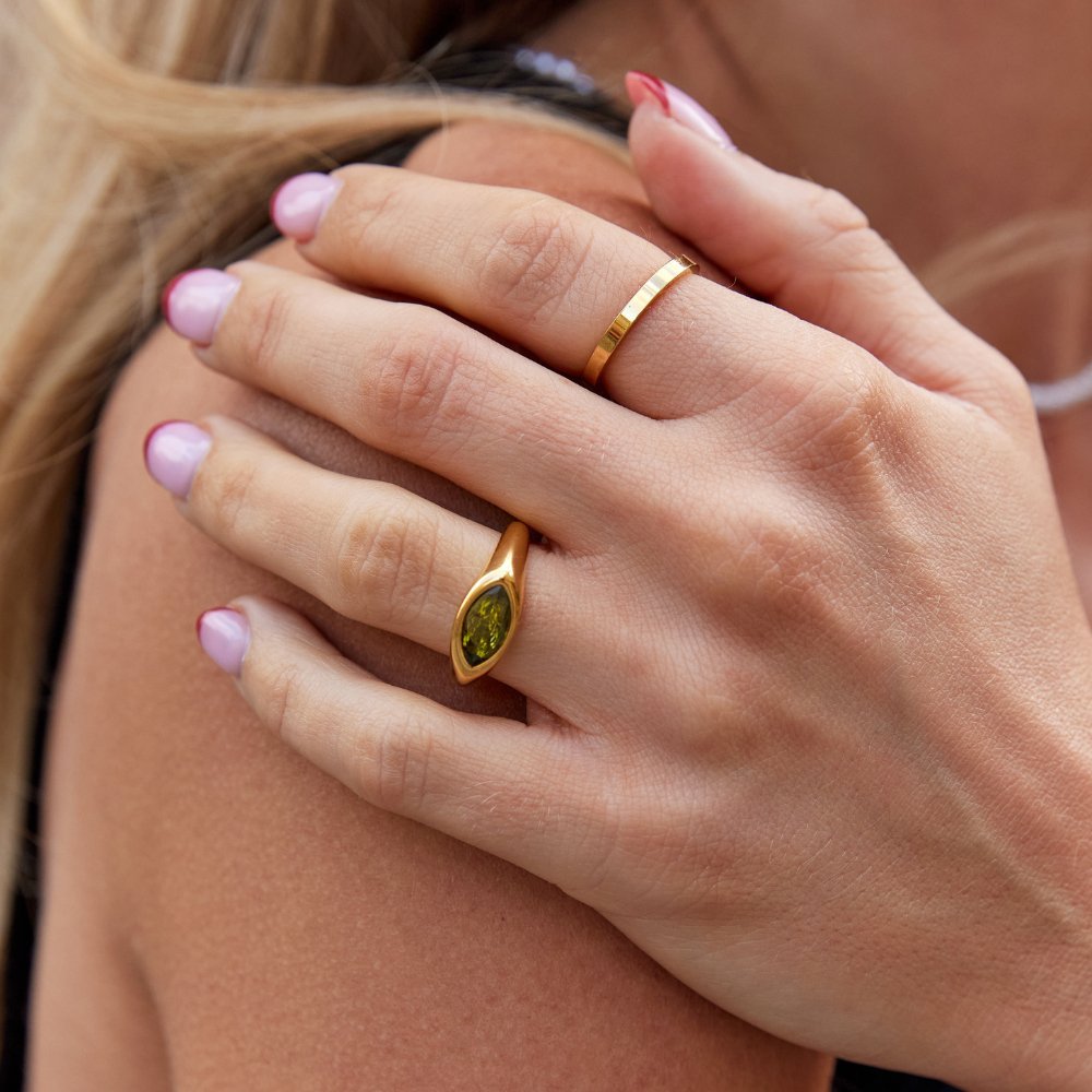 Anel Cristal Mira - Auriella Joias