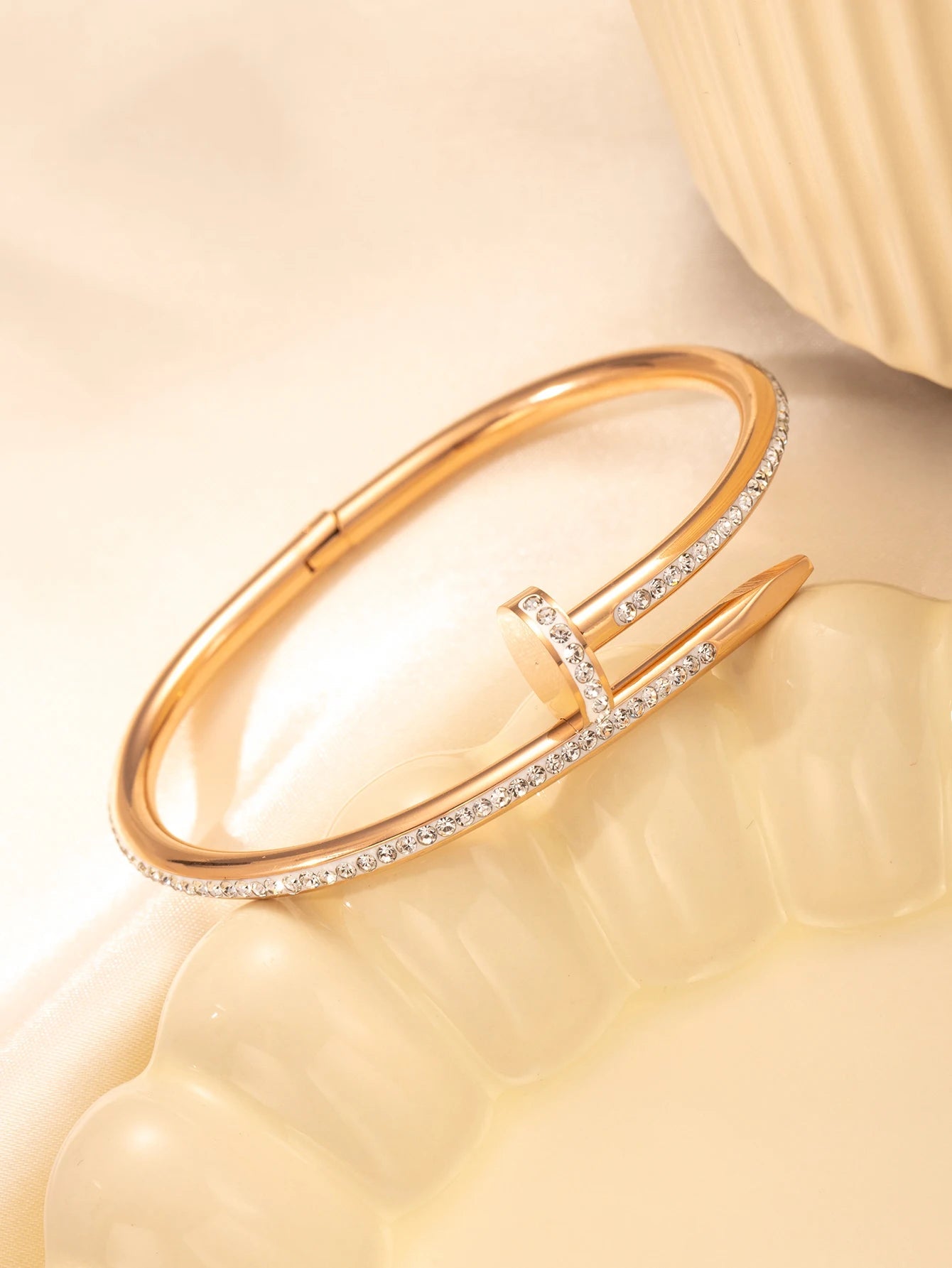 Bracelete Prego Zircônia Ophira - Auriella Joias