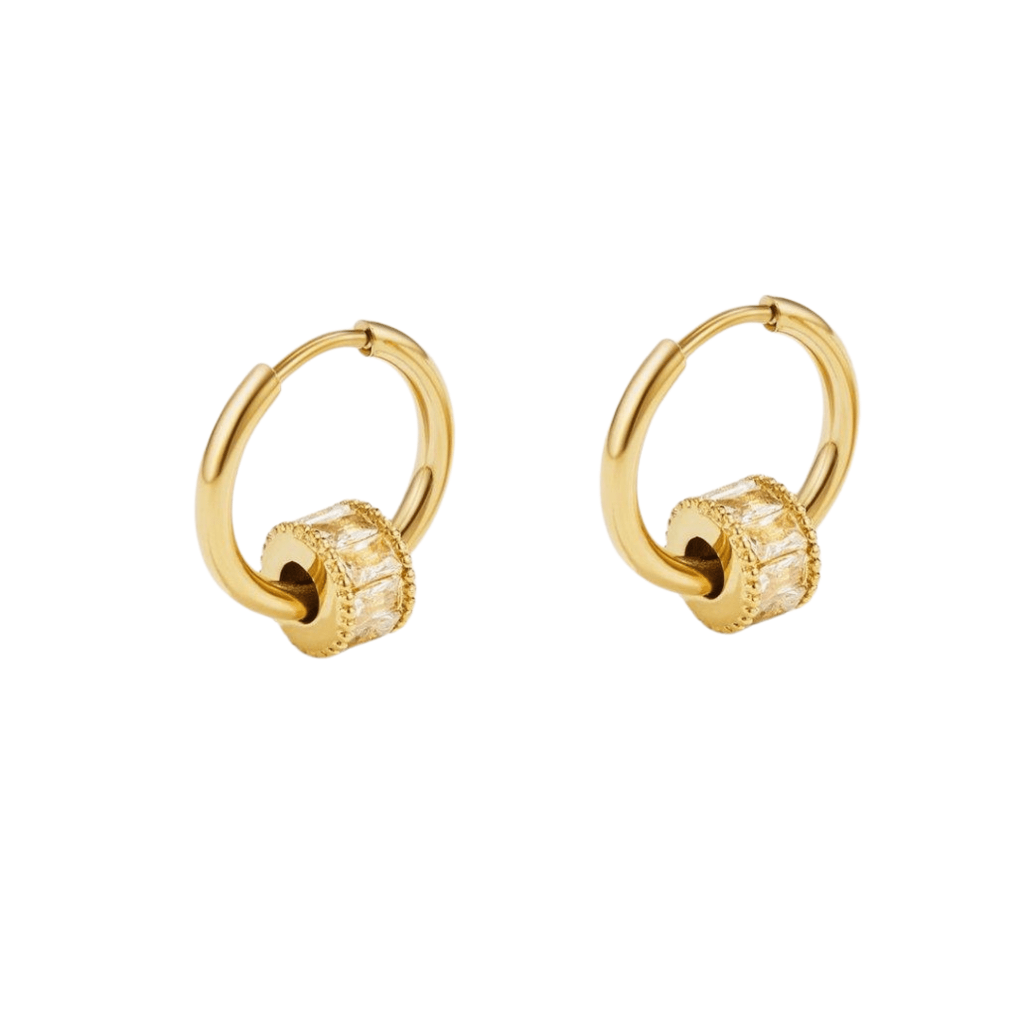 Brinco Argola Cristal Beli - Auriella Joias