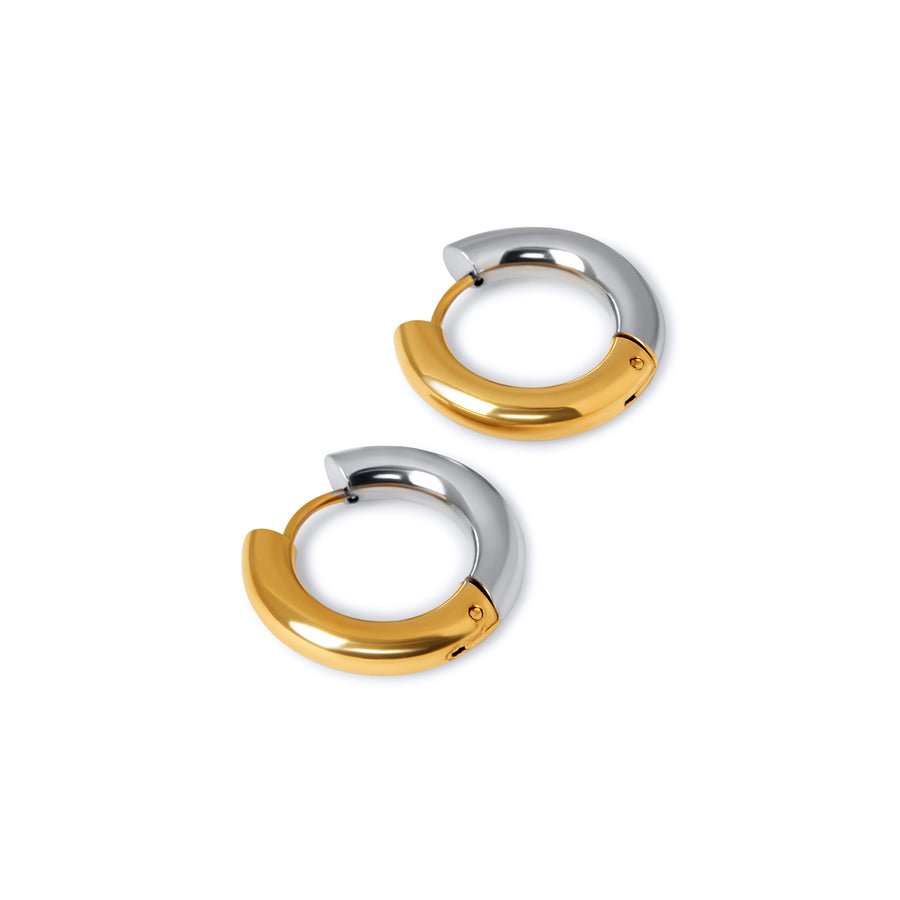 Brinco Argola Duo Luma - Auriella Joias