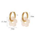 Brinco Argola Flor Colorida Melissa - Auriella Joias