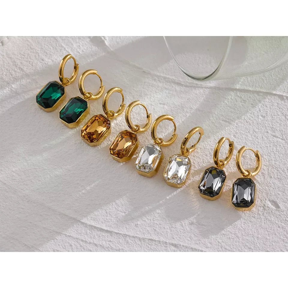 Brinco Cristal Cubic Maya - Auriella Joias