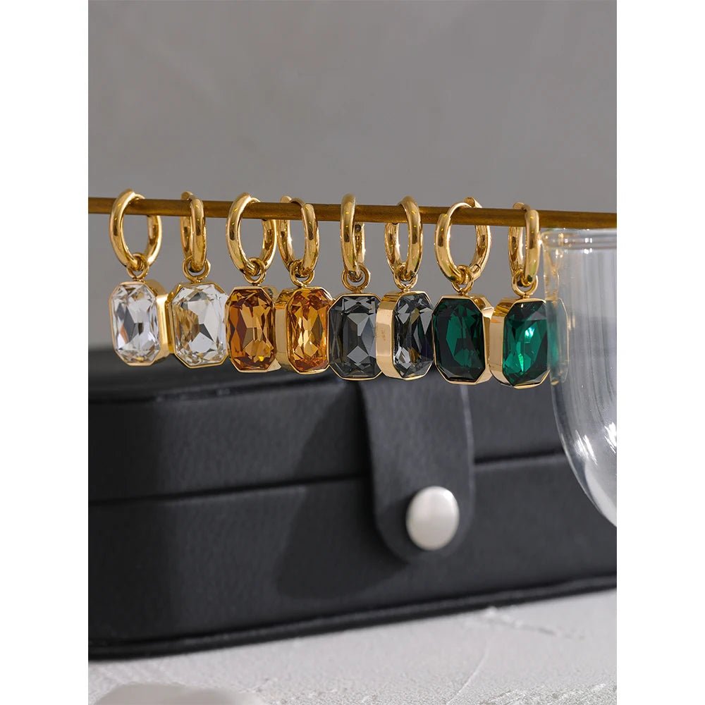 Brinco Cristal Cubic Maya - Auriella Joias